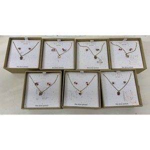 New Jewelry Set Lot of 7 Gold/Silver Plated BY JILL Necklace/Earrings MSRP $210